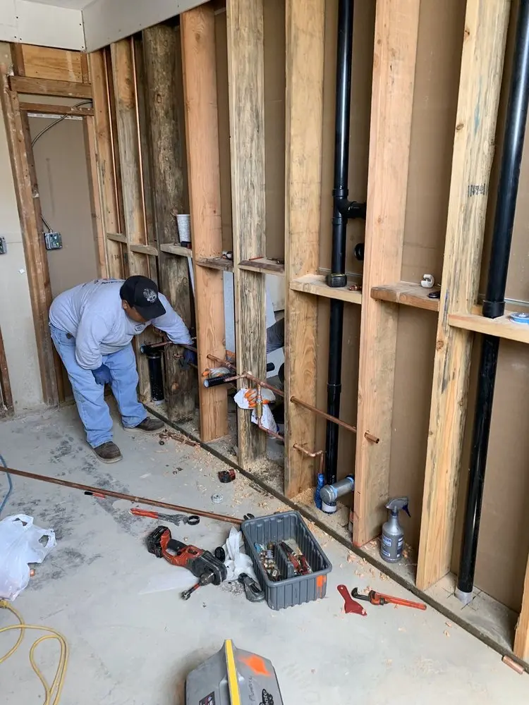 Commercial rough-in plumbing for Gas Line Repair in Elwyn